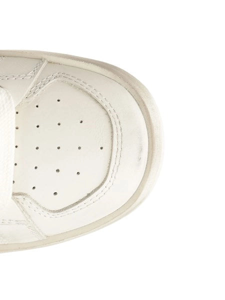 Sneaker "Stardan" in pelle bianca e stella glitterata