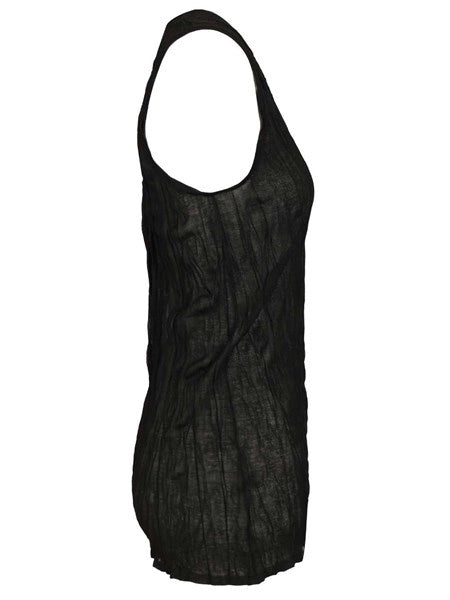 Crinkled knit tank
