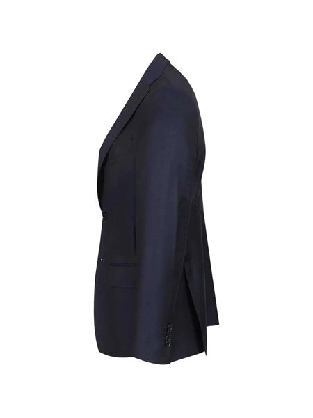 Blazer in lana blu