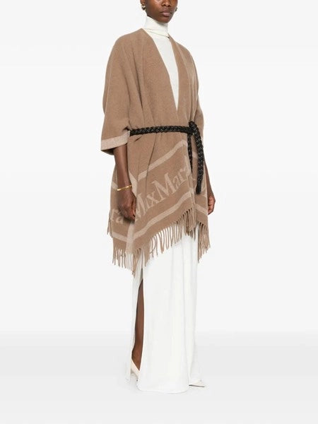 Poncho in lana jacquard
