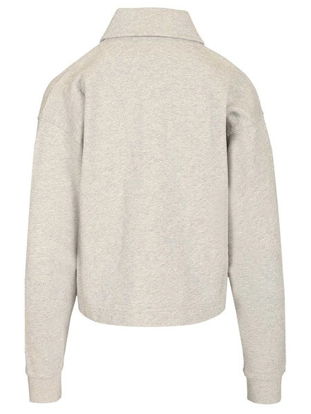 Felpa polo in pile di cotone
