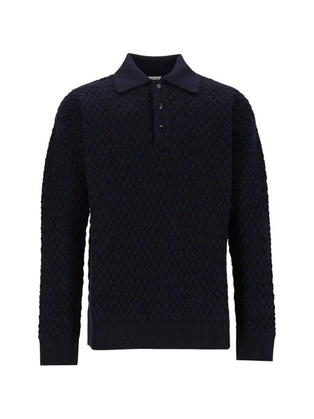 Polo in lana intrecciata