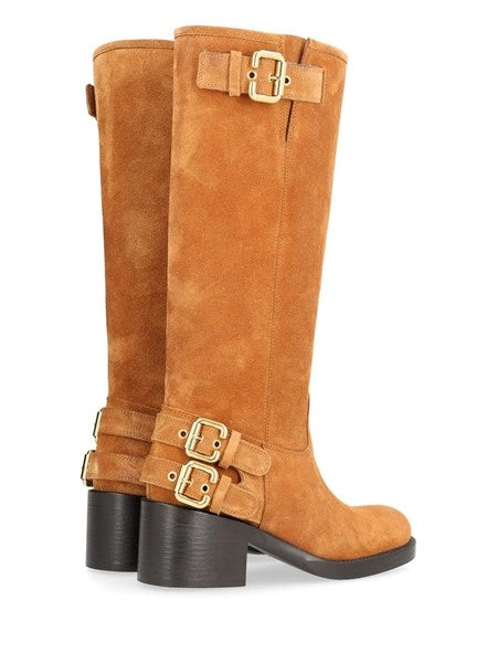 Stivali biker Dakota in suede