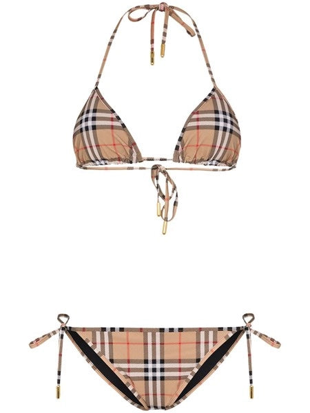 Bikini a triangolo a quadri