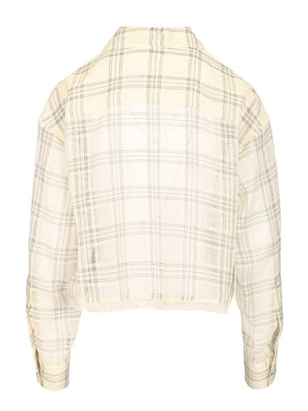 Camicia corta semitrasparente