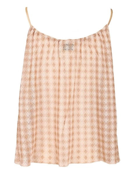 top elegante in jersey diamond