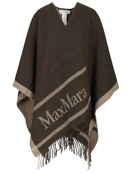 Poncho in lana jacquard