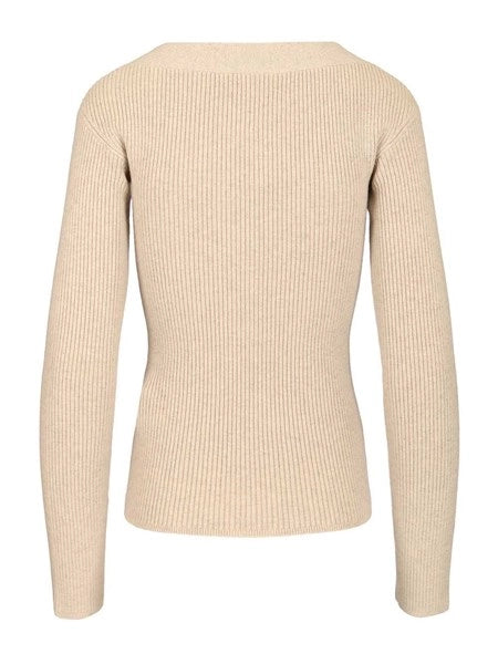 Cardigan in misto lana a coste Gioiosa