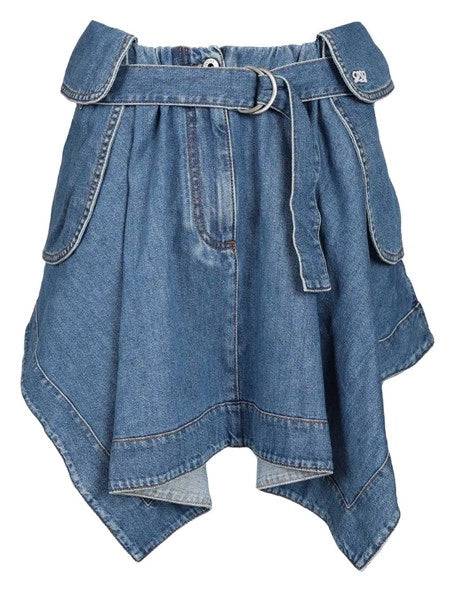Gonna cargo in denim