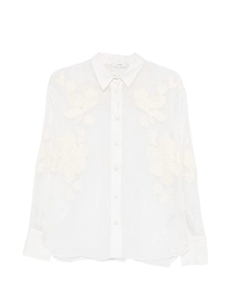 camicia organza ricamo “iris velvet”