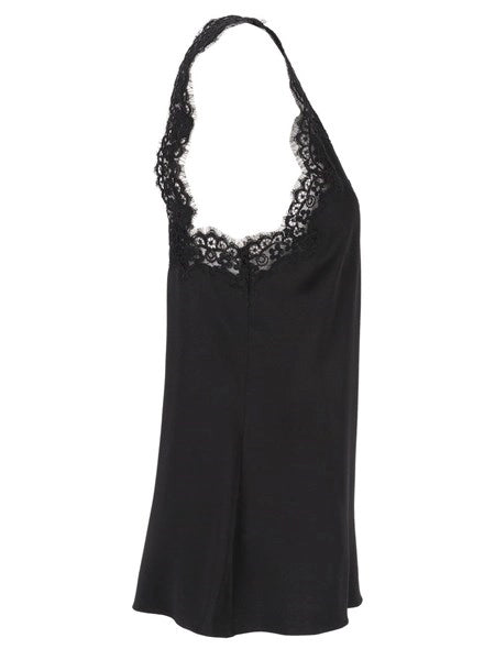 Top  con dettagli in pizzo