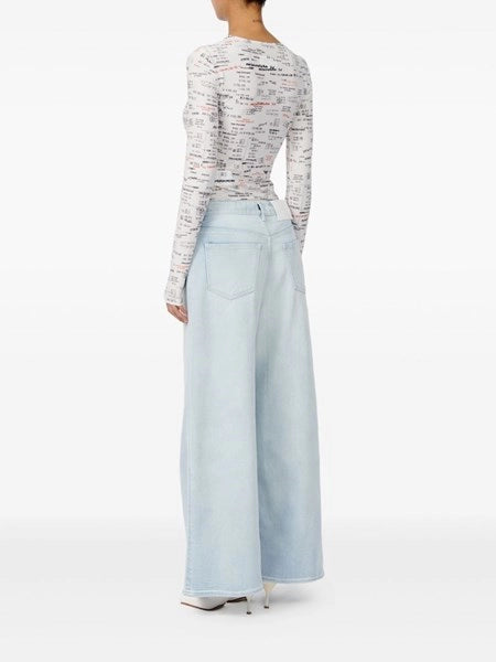 Jeans gamba larga