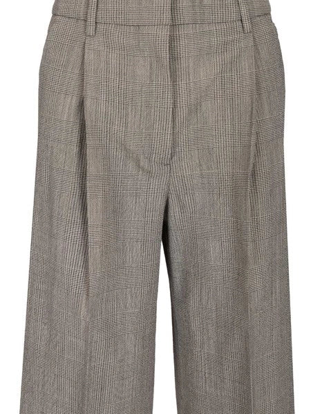 Pantaloni oversize in Principe di Galles