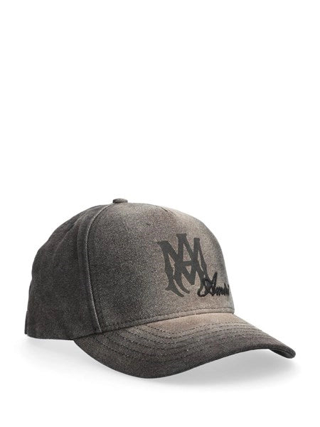 Cappello in tela MA script