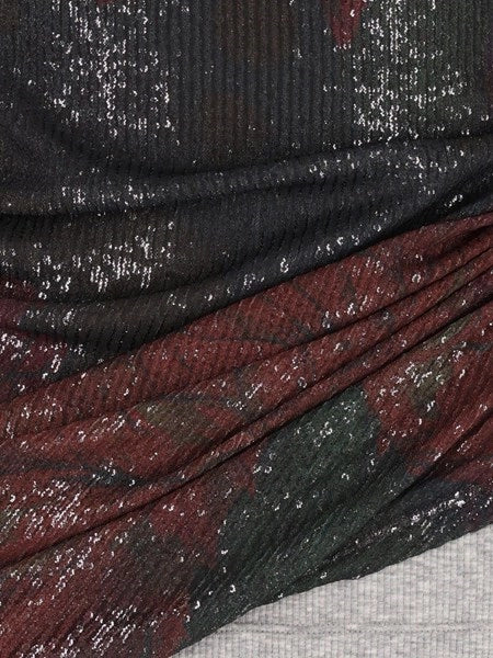 Top drappeggiato stampato