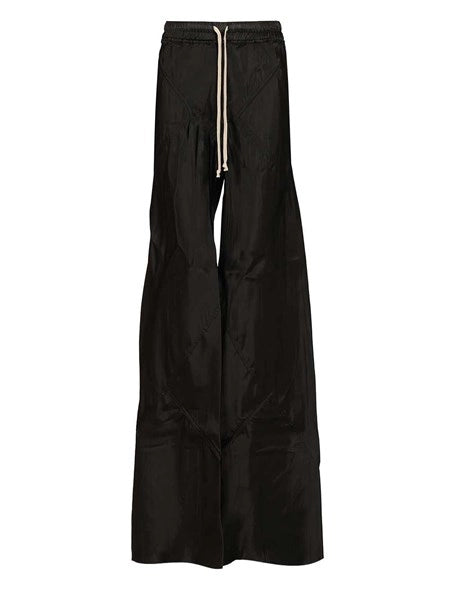 Pantaloni larghi con finitura lucida