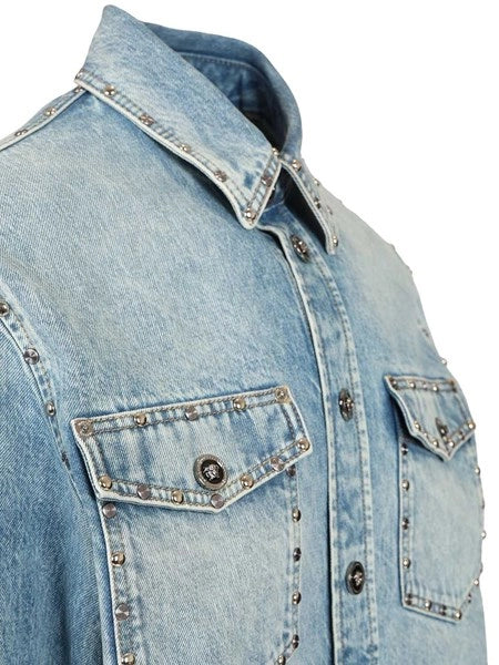 Camicia in denim con borchie
