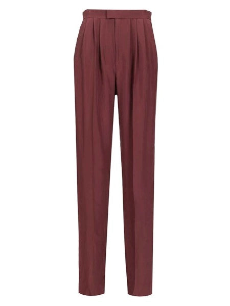 Pantaloni in seta habutai