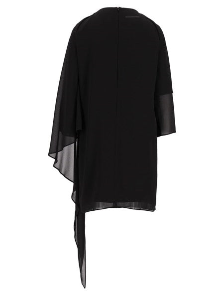 Miniabito in chiffon nero