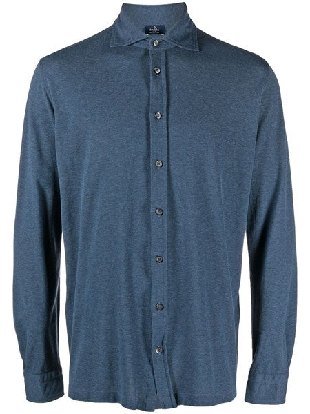 Camicia in jersey blu navy