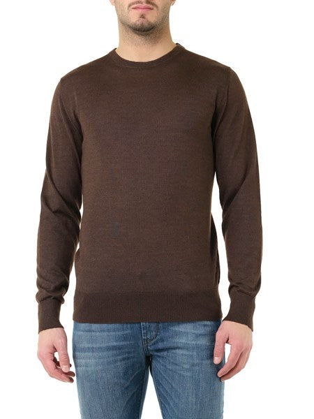 Maglia girocollo marrone