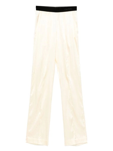 Pantaloni in seta stretch