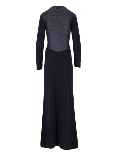 abito lungo in misto cashmere