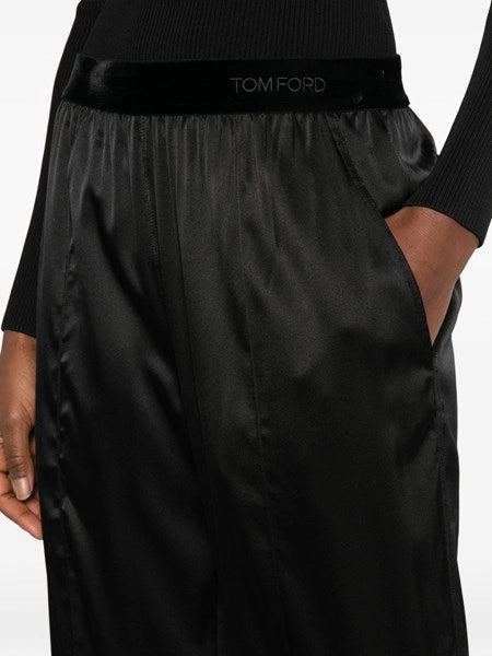 Pantaloni in seta stretch