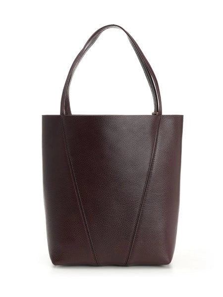 Borsa tote Chloé Spin grande in pelle martellata