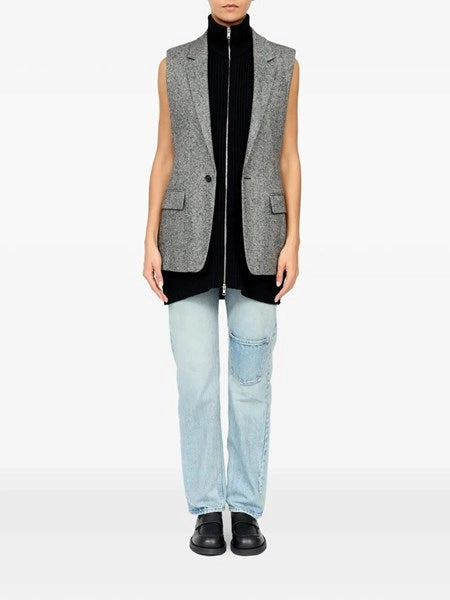 Gilet in maglia di lana merino
