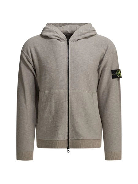 Giacca con cappuccio e zip in cotone biologico Panama