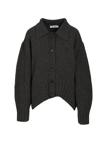 Cardigan con logo ricamato