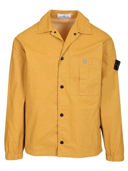 Overshirt in ripstop di cotone trattato con resina