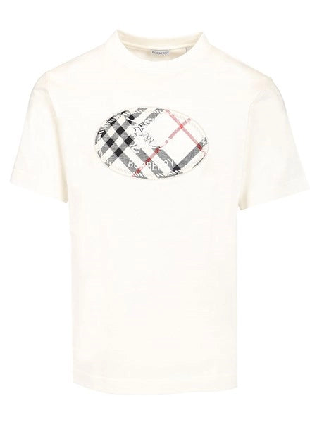T-shirt in cotone con stampa a quadri Knight