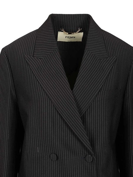 Blazer in lana gessata