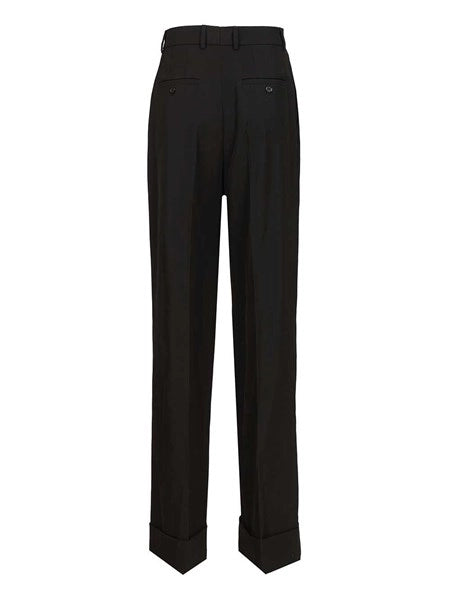 Pantaloni in gabardina di lana