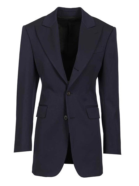 Blazer Colonne in lana diagonale