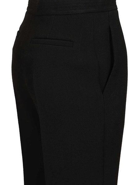 Pantaloni regular VLogo in crêpe di lana