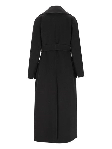 Cappotto a vestaglia in drap di lana Poldo