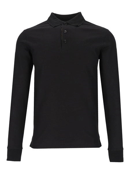 Polo in cotone a manica lunga