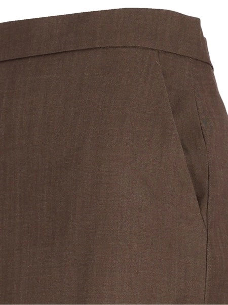 Gonna tubino in gabardina di lana