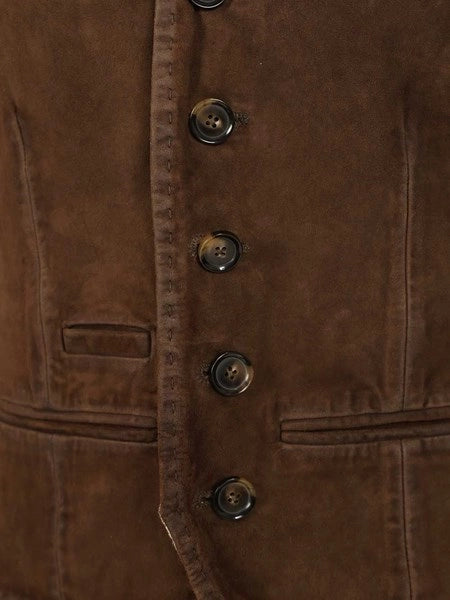 Gilet in suede
