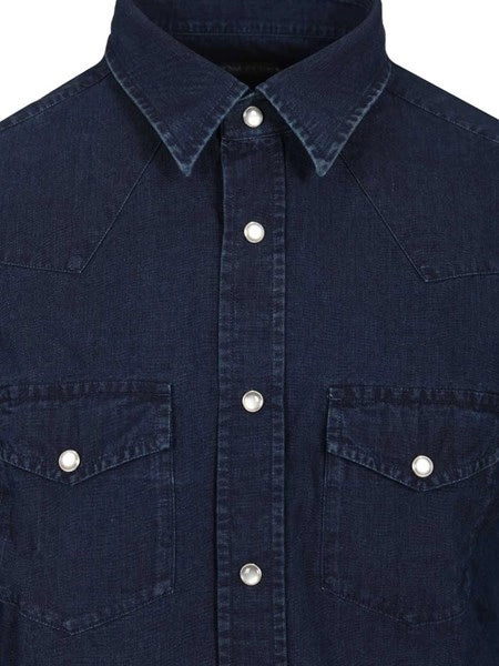 Camicia in denim leggero DENIM LIGHT POPLIN SLIM FIT WESTERN SHIRT