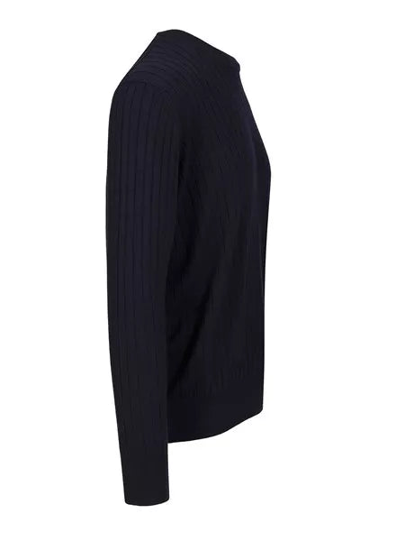 Maglione in lana a coste