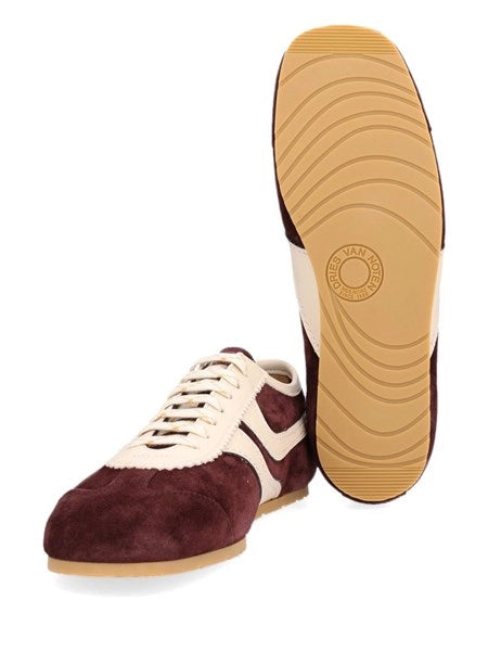 Sneakers in pelle scamosciata con finiture in pelle