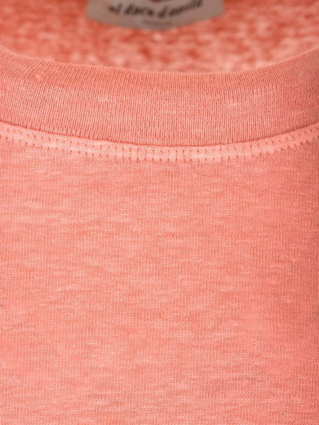 T-Shirt in jersey  di lino fiammato