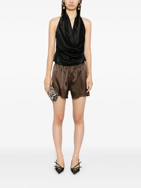 Shorts in raso di seta