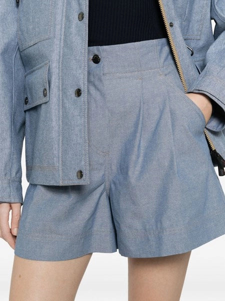 Shorts in cotone chambray