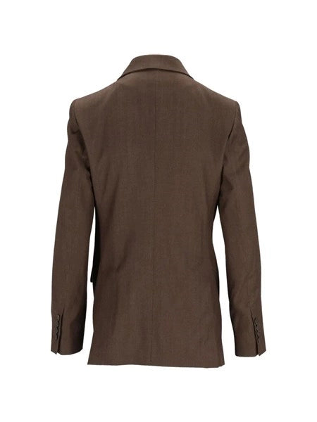 Blazer doppiopetto in gabardina di lana