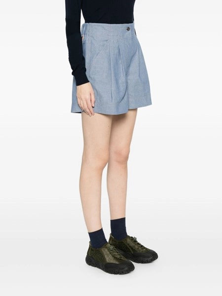 Shorts in cotone chambray